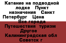 Катание на подводной лодке › Пункт назначения ­ Санкт-Петербург › Цена ­ 5 000 - Все города Путешествия, туризм » Другое   . Калининградская обл.,Советск г.